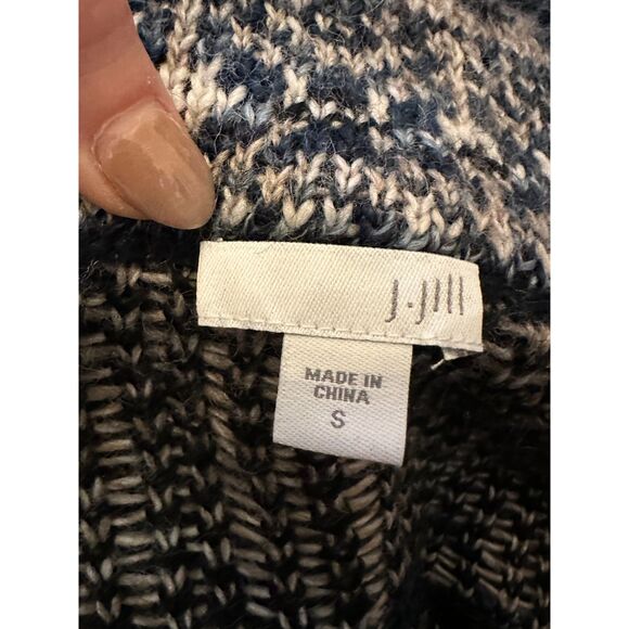 Gorgeous J.Jill Oversized Blue Tapestry Shrug Sweater Size Small - Picture 9 of 9